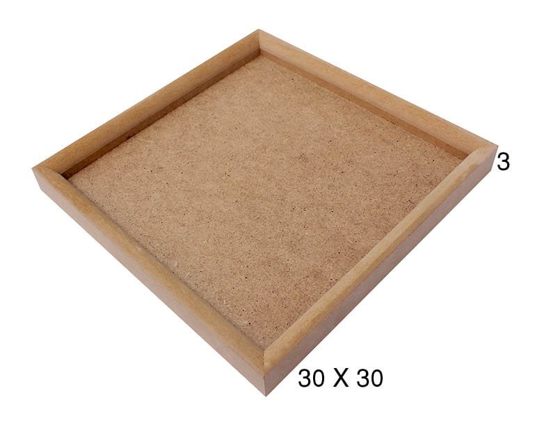 Ahşap Büyük Kare 18 mm Çıta Pano 30x30cm PA215