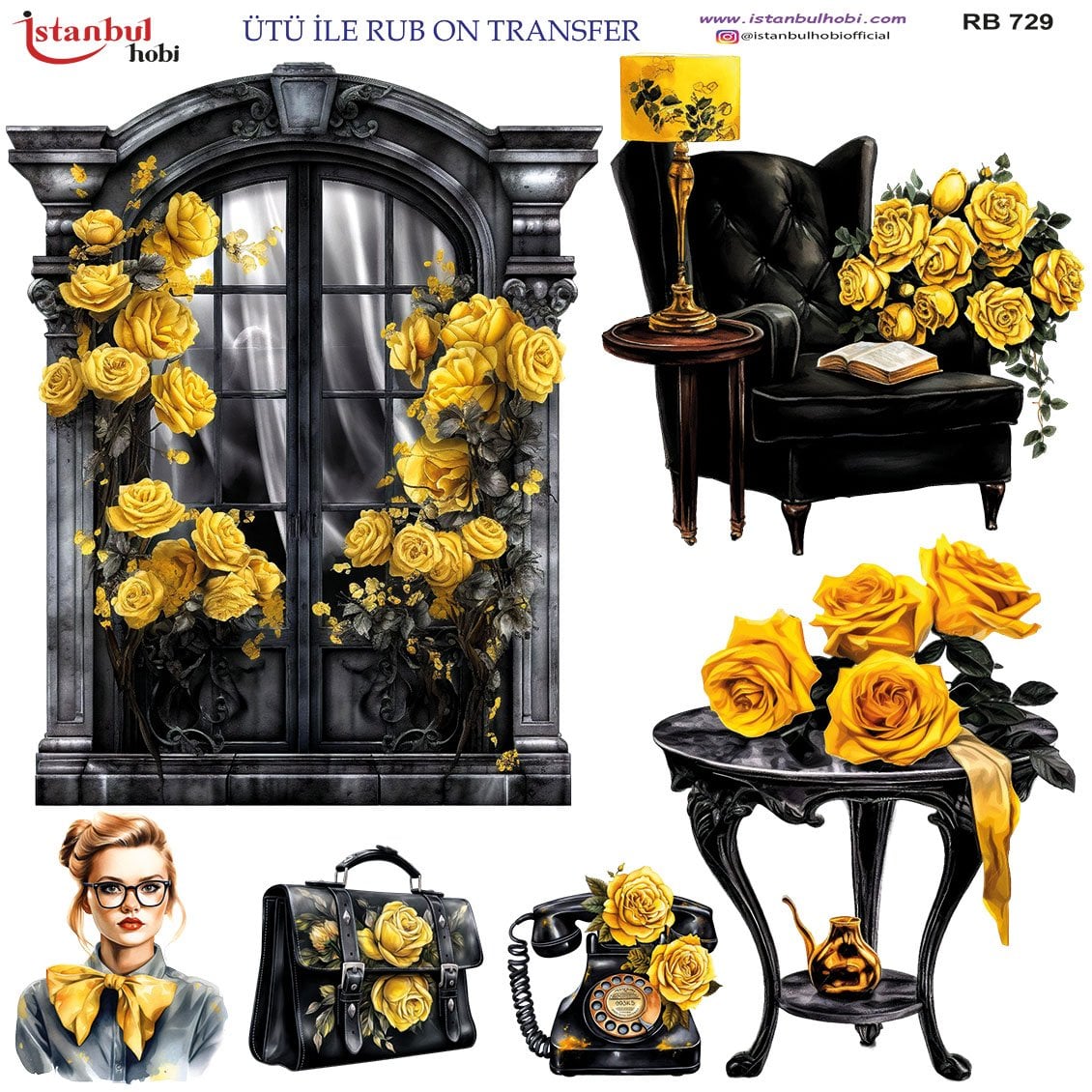 Ütü İle Rub On Transfer 30x30cm RB729