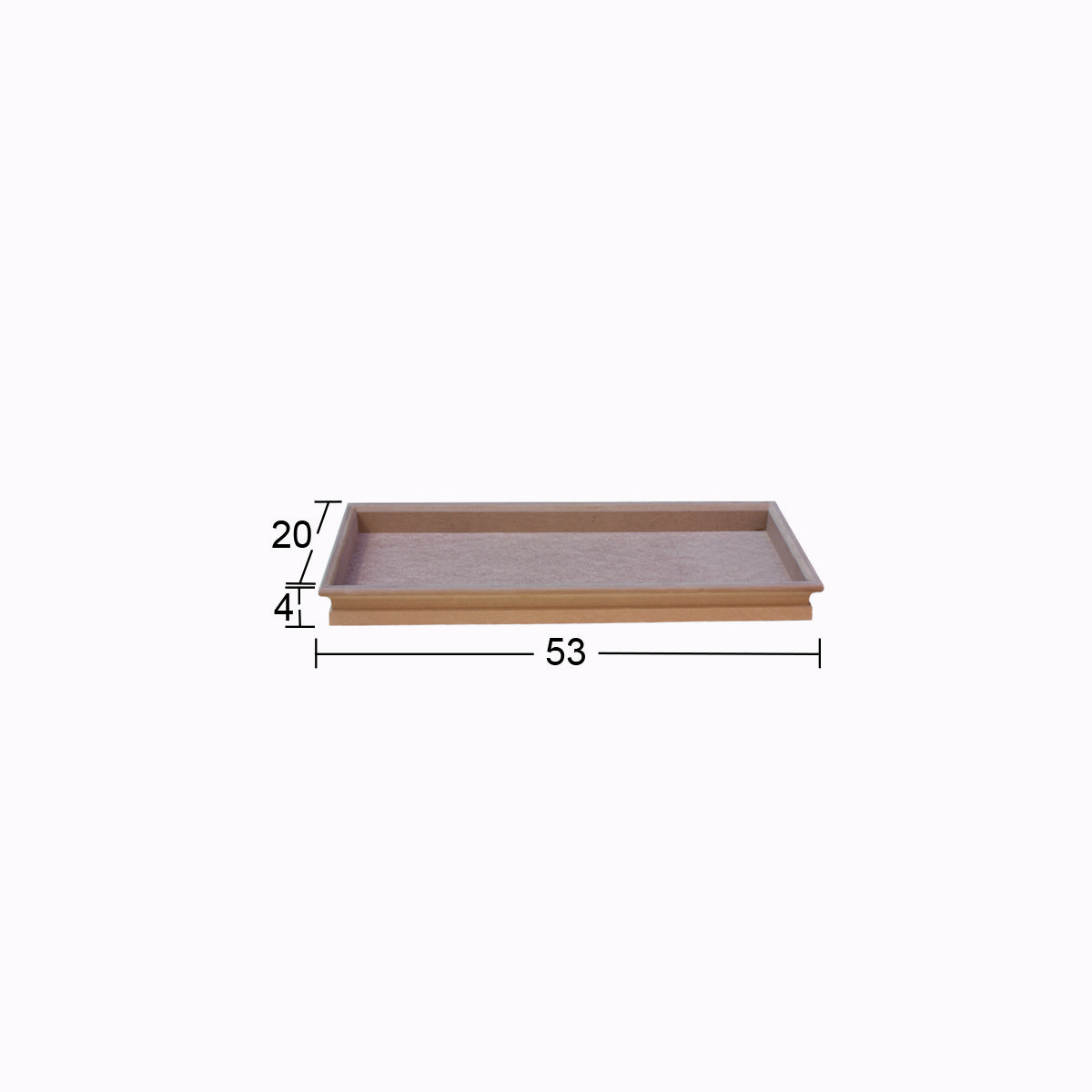 Ahşap Küçük Dikdörtgen İşlemeli Pano 53x20cm PA186