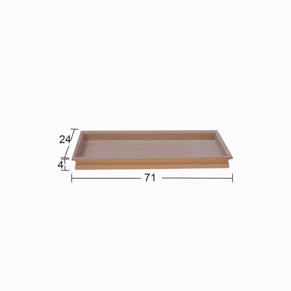 Ahşap Orta Dikdörtgen İşlemeli Pano 71x24cm PA185