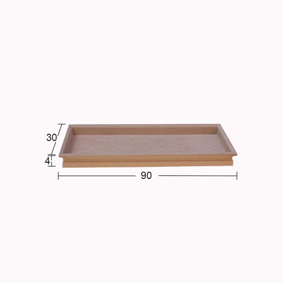 Ahşap Büyük Dikdörtgen İşlemeli Pano 90x30cm PA184