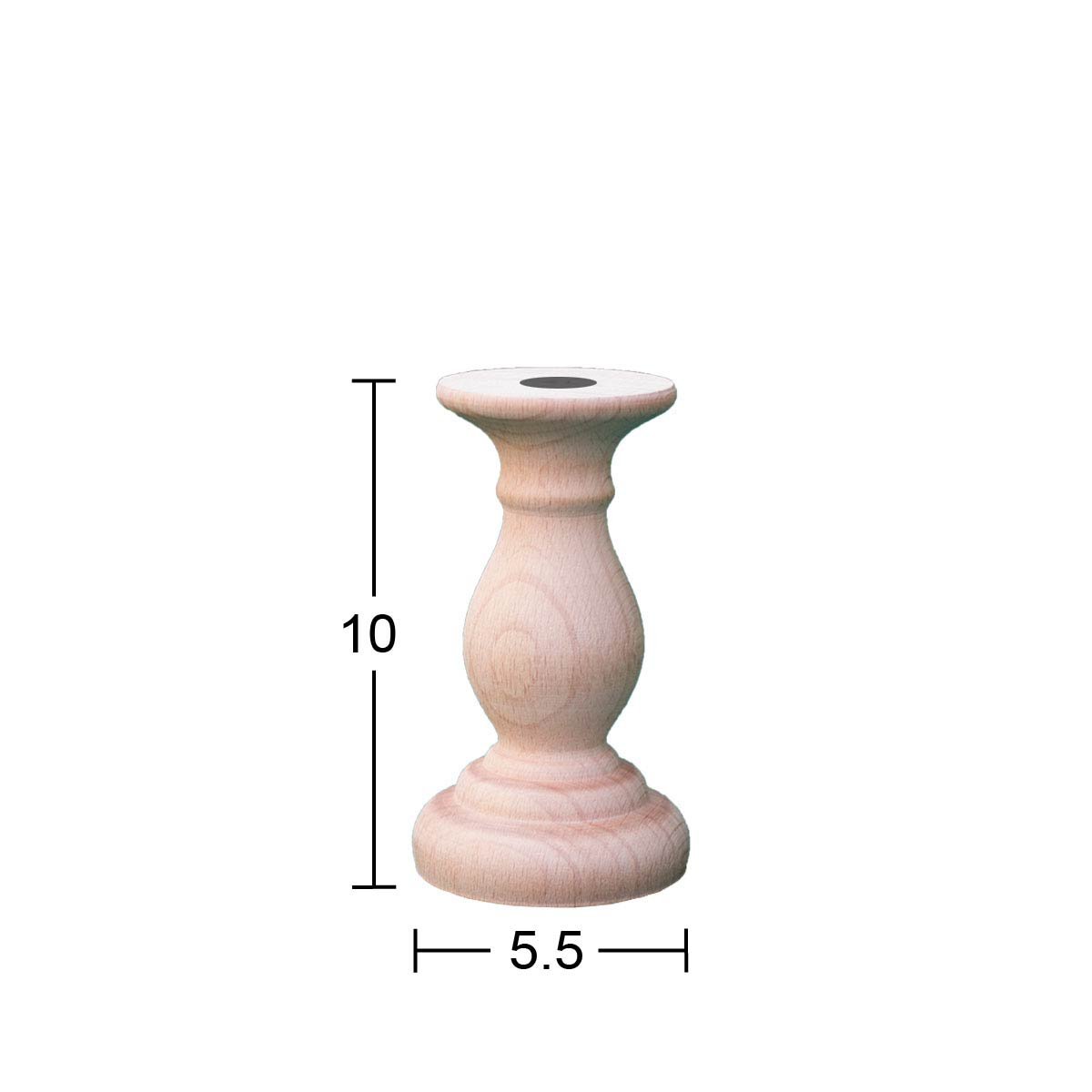Ahşap Şamdan 10x5,5cm ŞA59