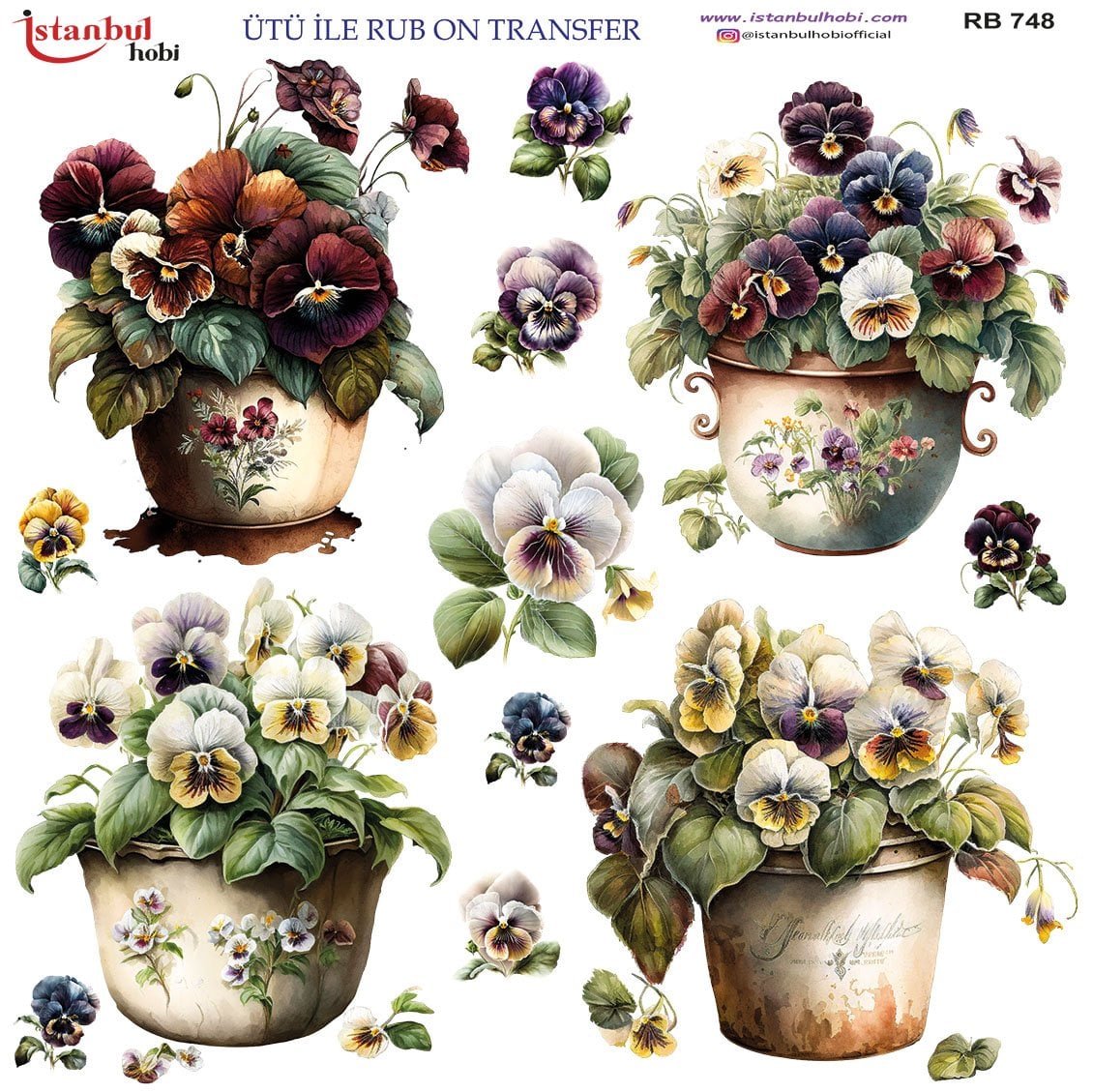 Ütü İle Rub On Transfer 30x30cm RB748