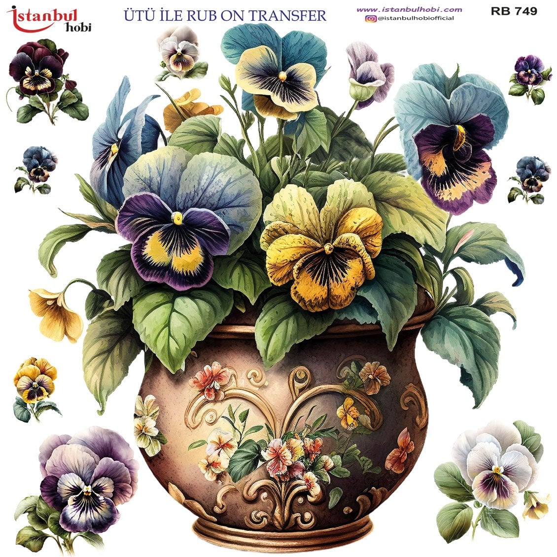 Ütü İle Rub On Transfer 30x30cm RB749