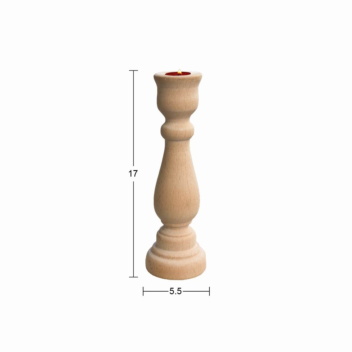 Ahşap Şamdan 17x5,5cm ŞA52