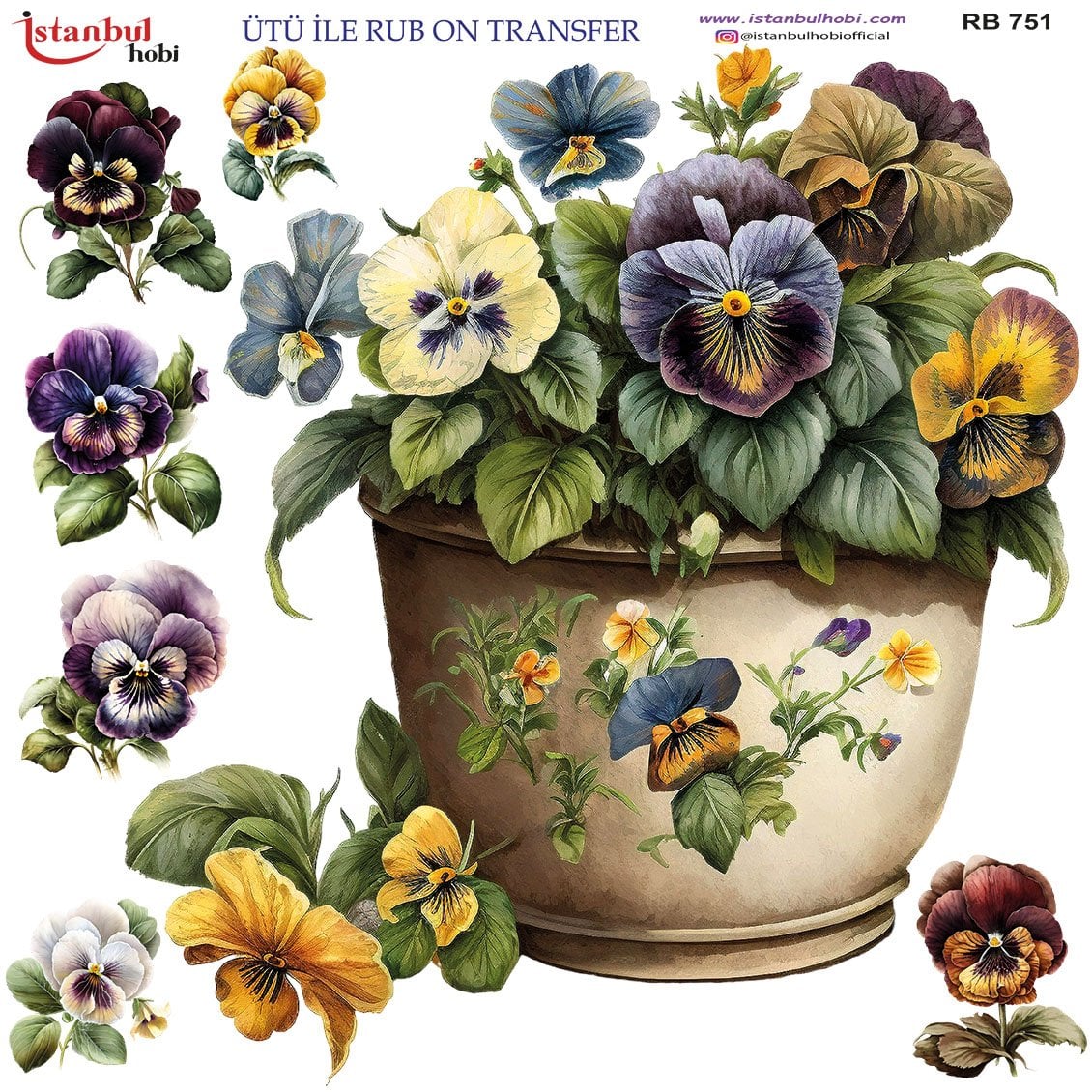 Ütü İle Rub On Transfer 30x30cm RB751