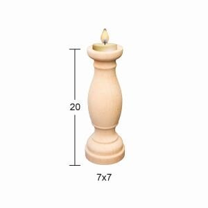Ahşap Şamdan 20x7,7cm ŞA37