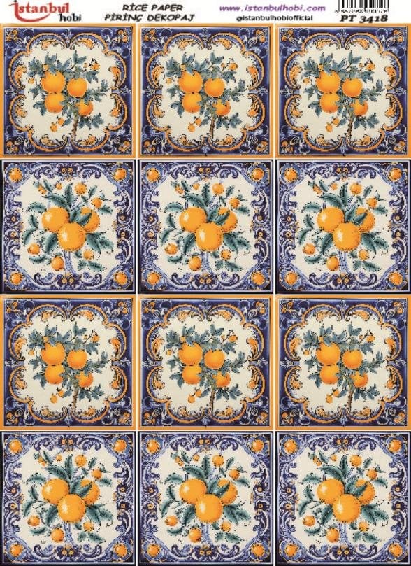 Pirinç Dekopaj Kağıdı 30x42cm PT-3418