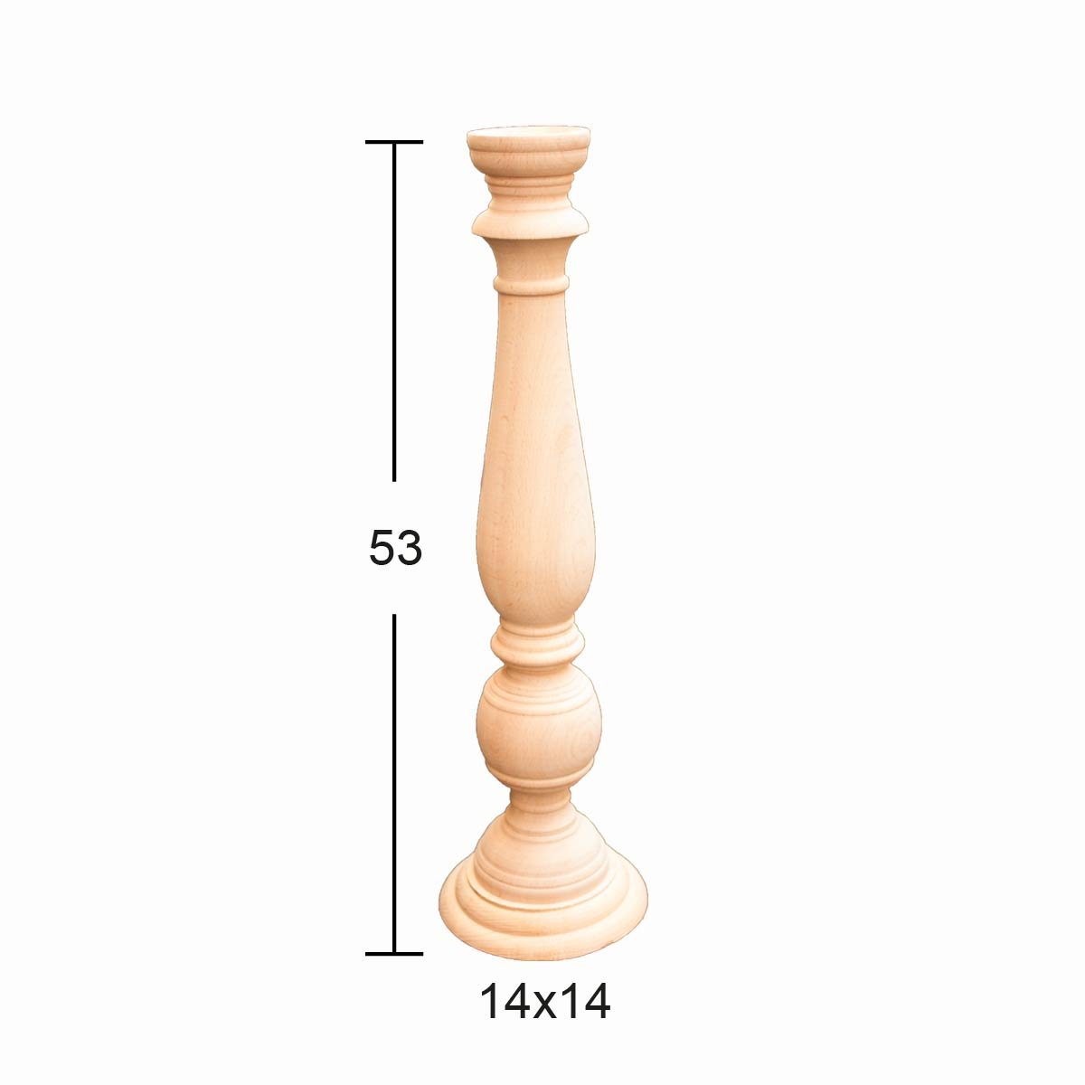 Ahşap Orta Yer Şamdan 53x14cm ŞA12