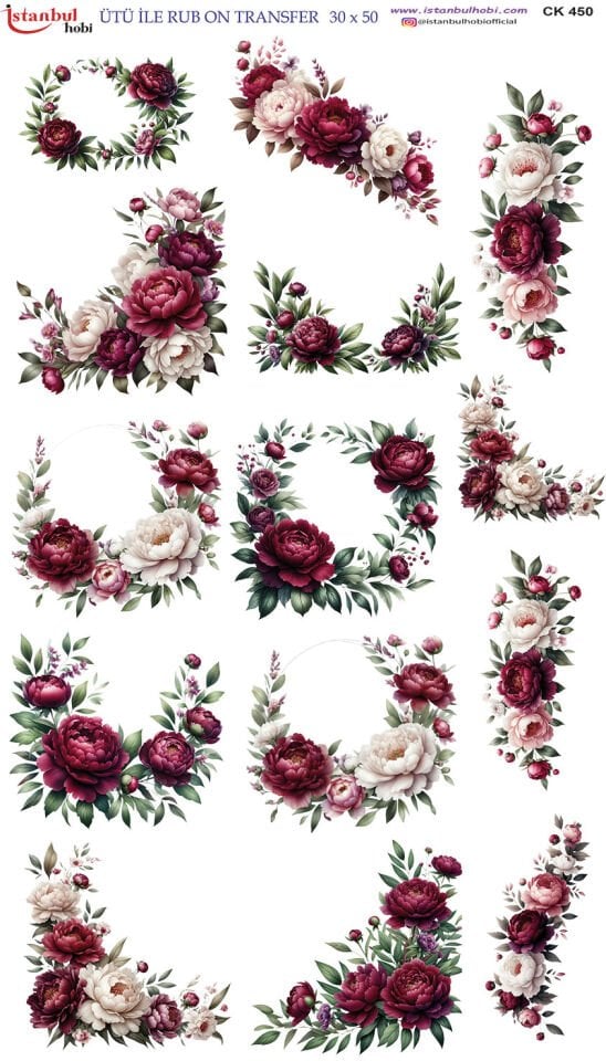 Ütü İle Rub On Transfer 30x50cm CK450