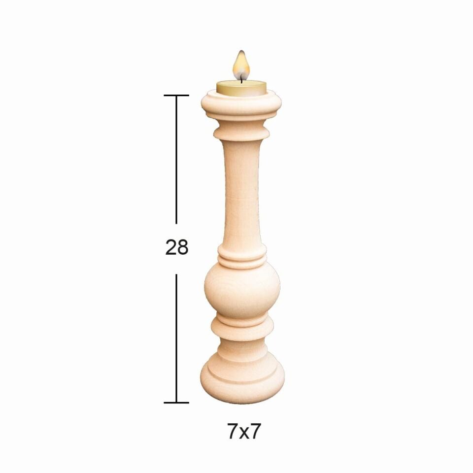 Ahşap Şamdan 28x7cm ŞA05