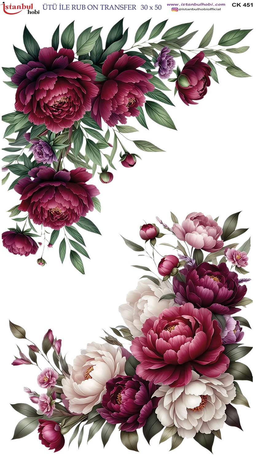 Ütü İle Rub On Transfer 30x50cm CK451