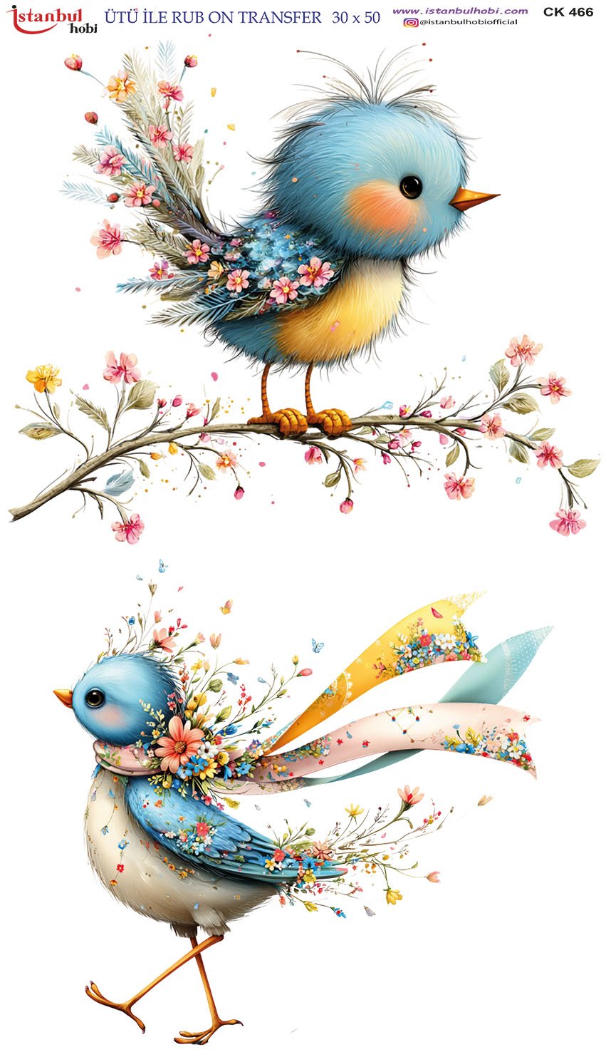 Ütü İle Rub On Transfer 30x50cm CK466