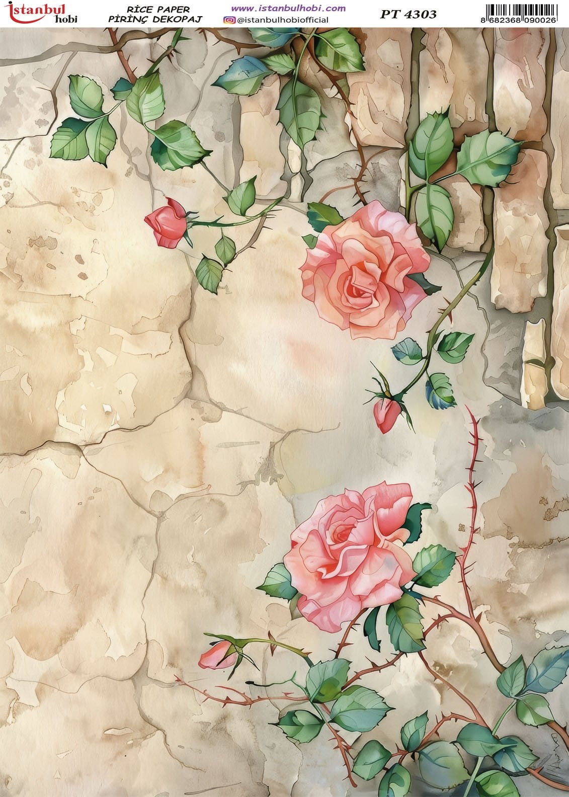 Pirinç Dekopaj Kağıdı 30x42cm PT-4303