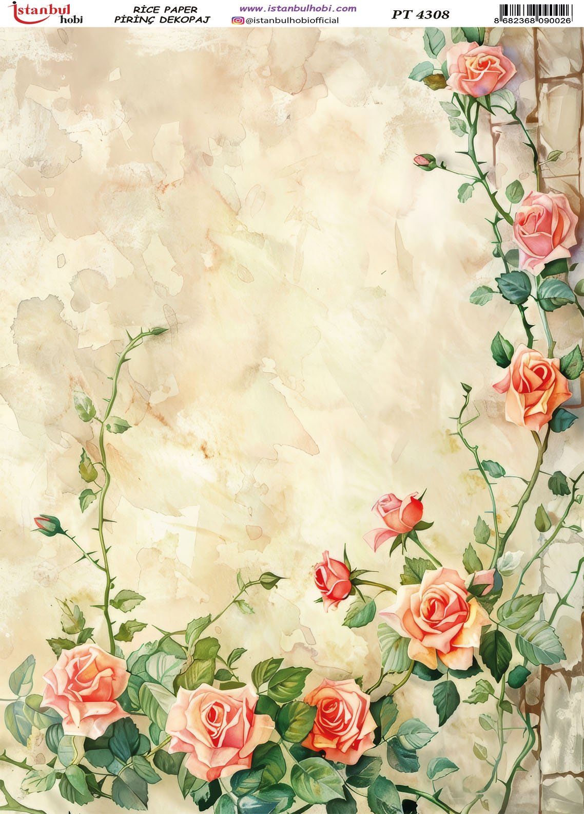 Pirinç Dekopaj Kağıdı 30x42cm PT-4308