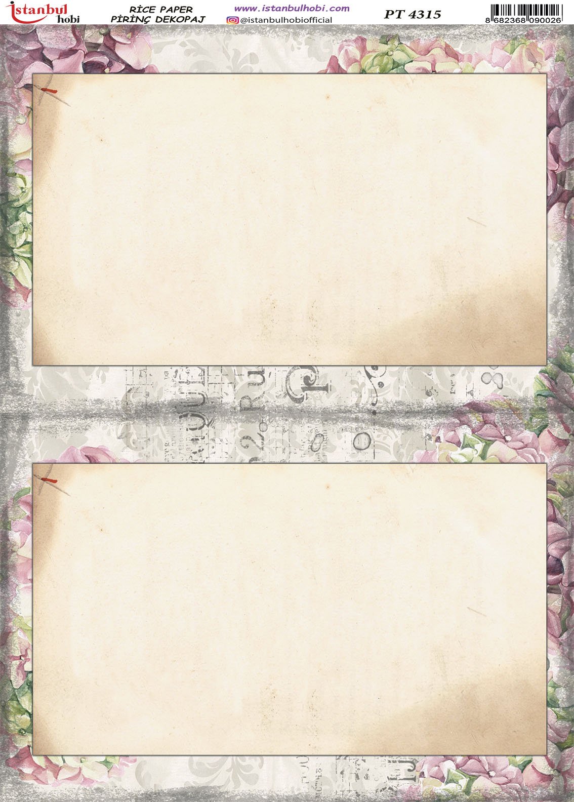 Pirinç Dekopaj Kağıdı 30x42cm PT-4315