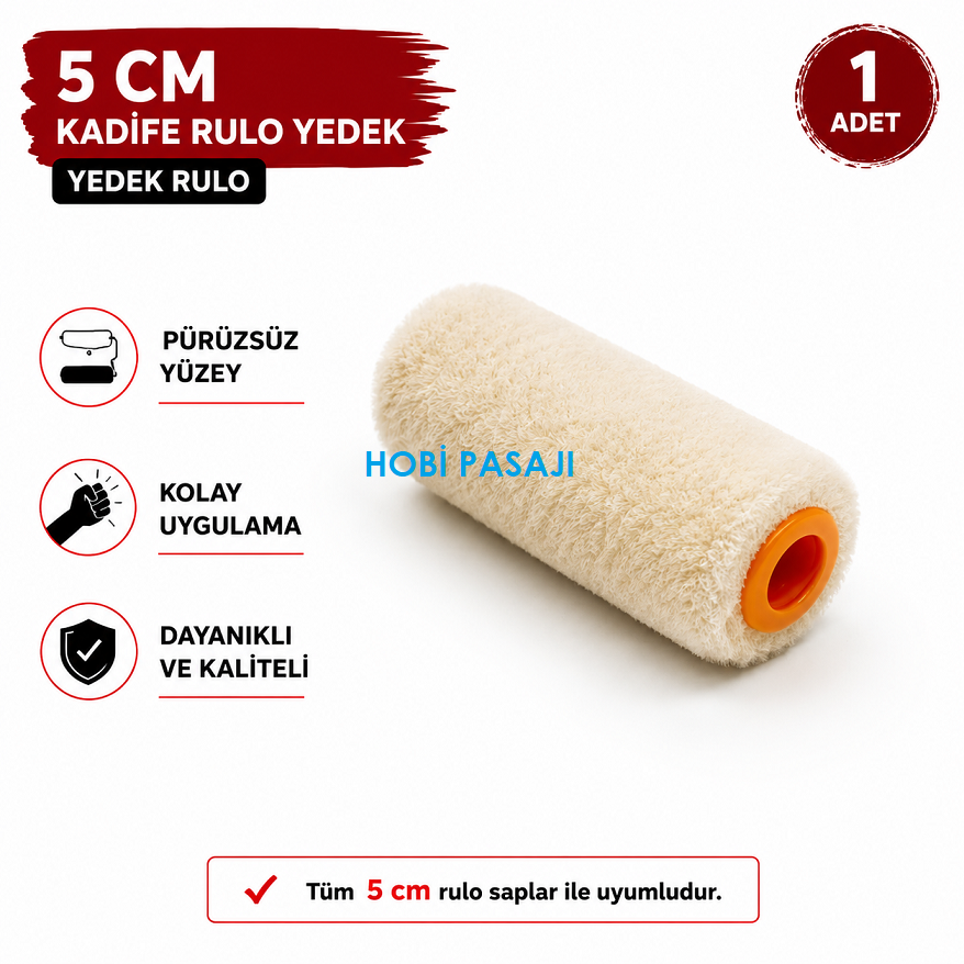 Kadife Rulo Yedek 5cm