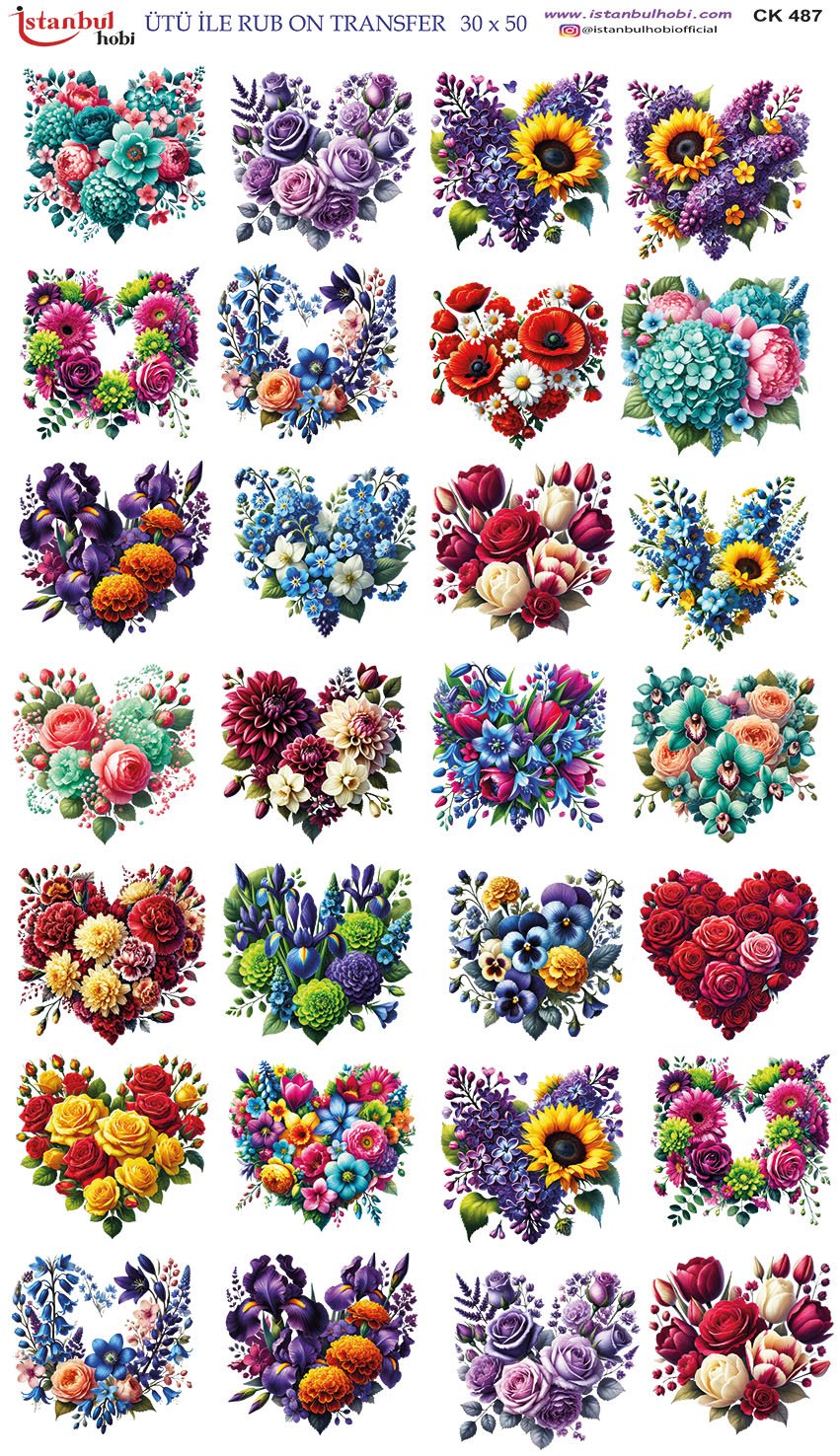 Ütü İle Rub On Transfer 30x50cm CK487