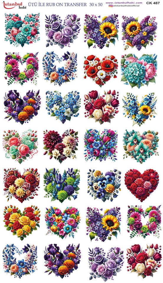 Ütü İle Rub On Transfer 30x50cm CK487