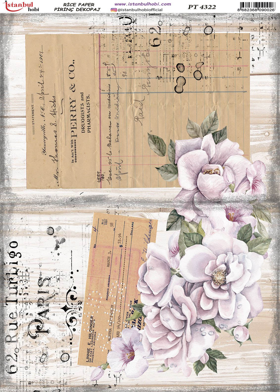 Pirinç Dekopaj Kağıdı 30x42cm PT-4322