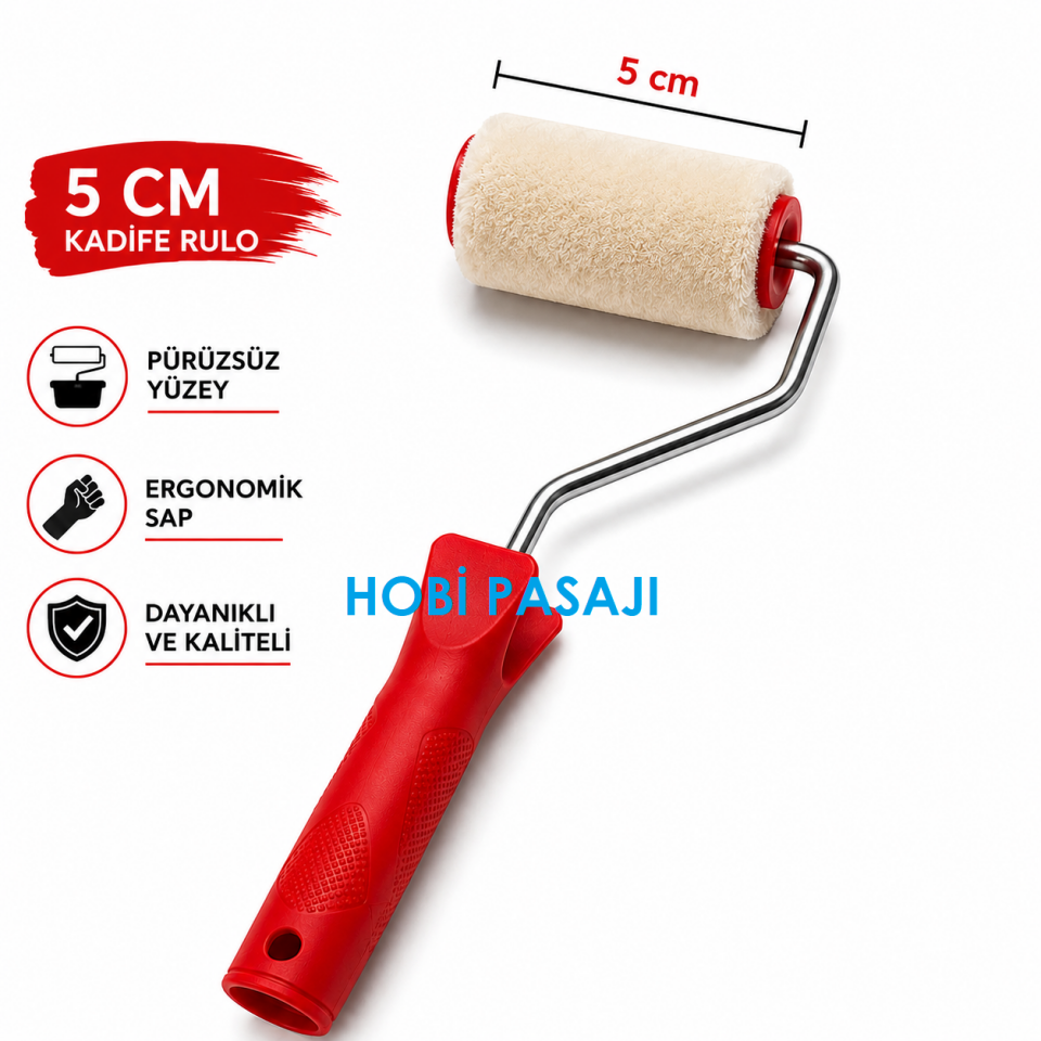 Kadife Rulo Fırça 5cm