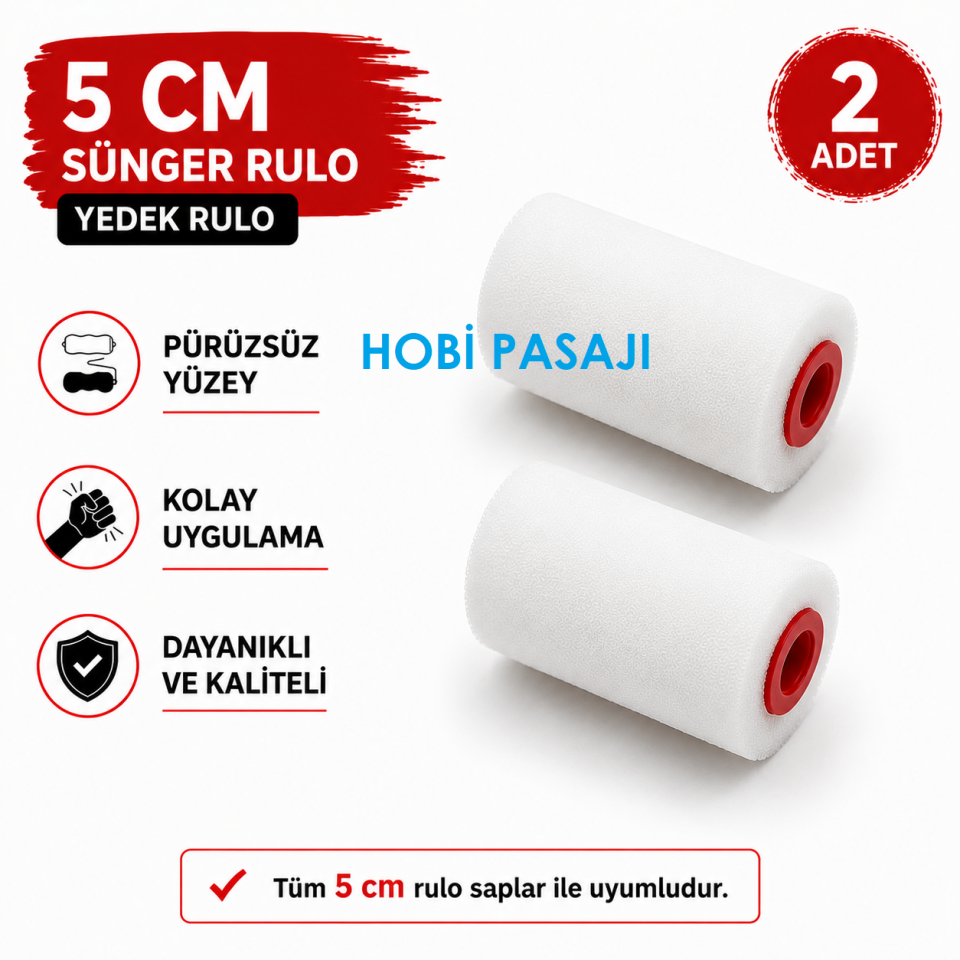 Sünger Rulo Yedek 5cm 2'li Set