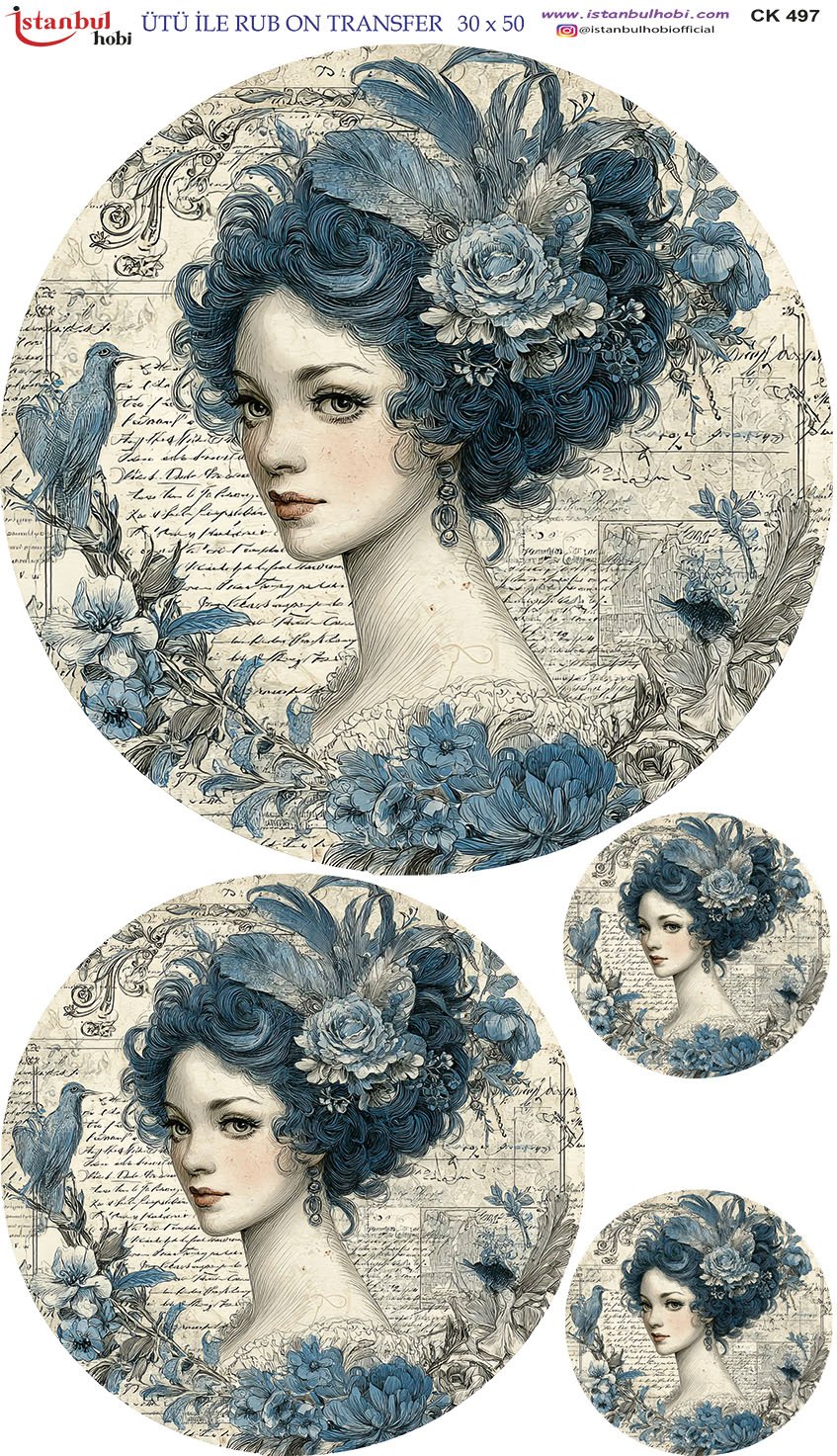 Ütü İle Rub On Transfer 30x50cm CK497