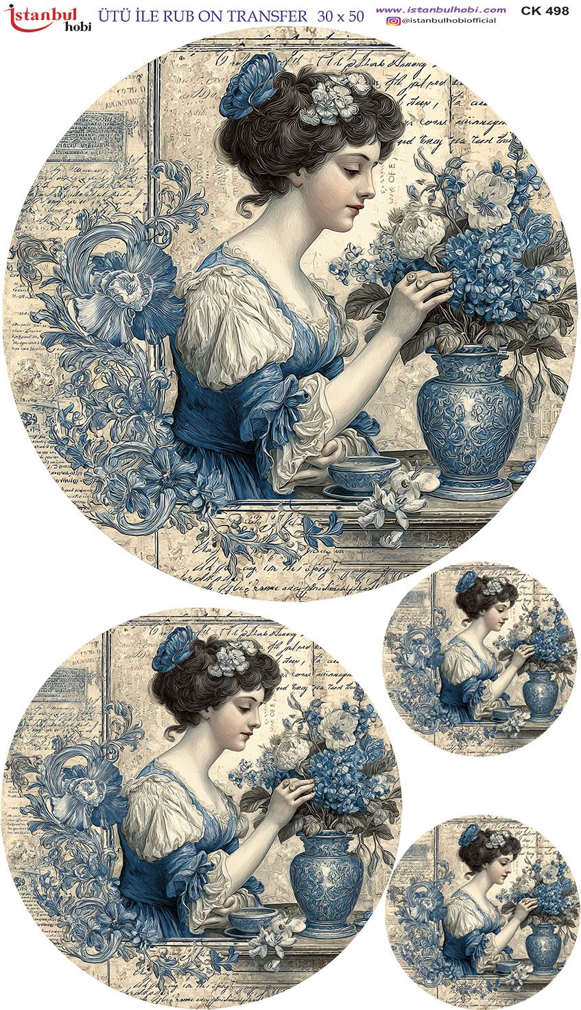 Ütü İle Rub On Transfer 30x50cm CK498