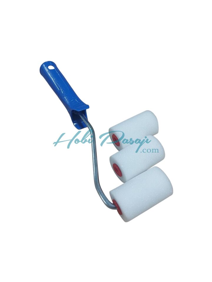 Sünger Rulo Fırça 5cm +2 Yedekli
