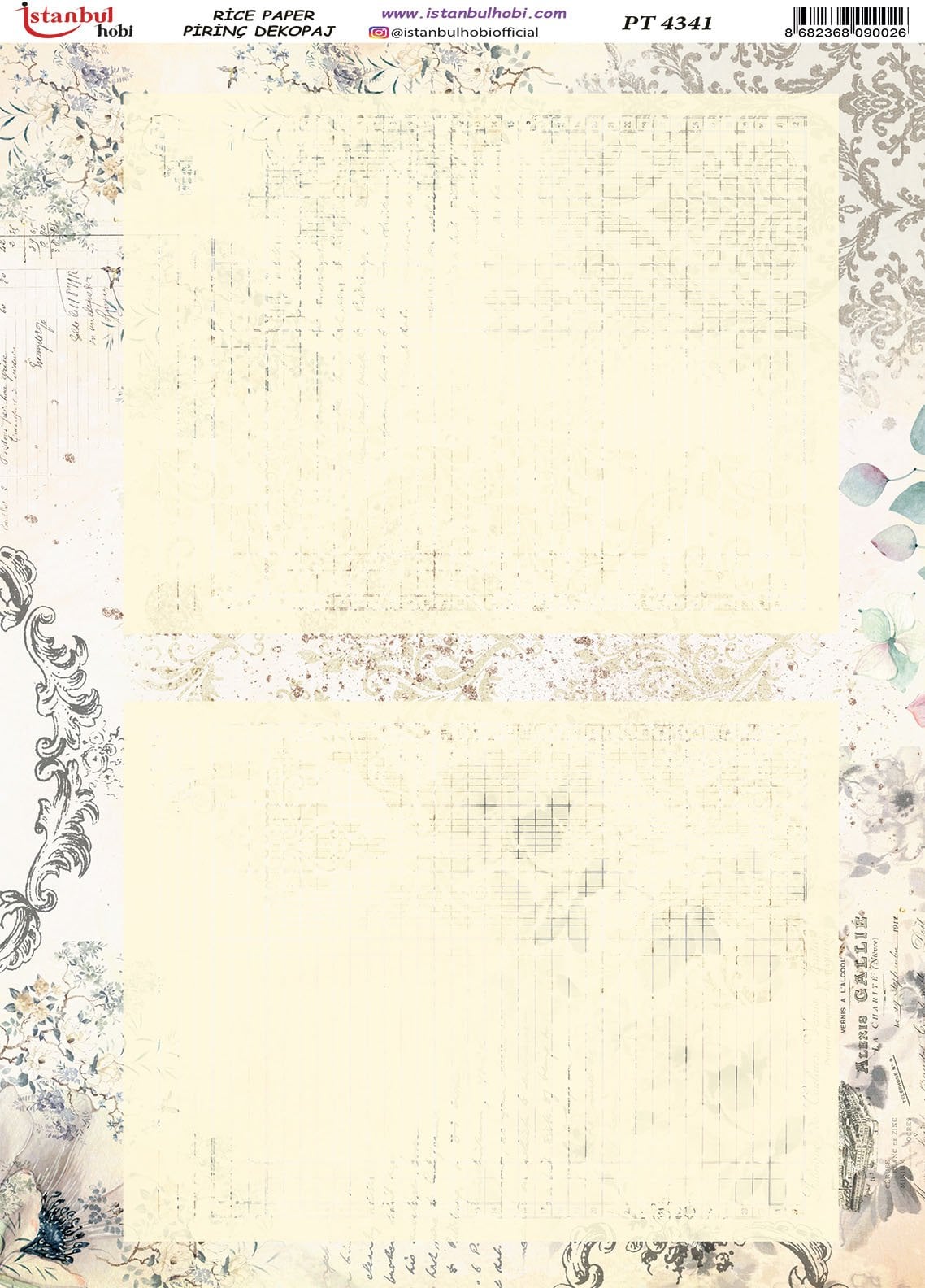 Pirinç Dekopaj Kağıdı 30x42cm PT-4341