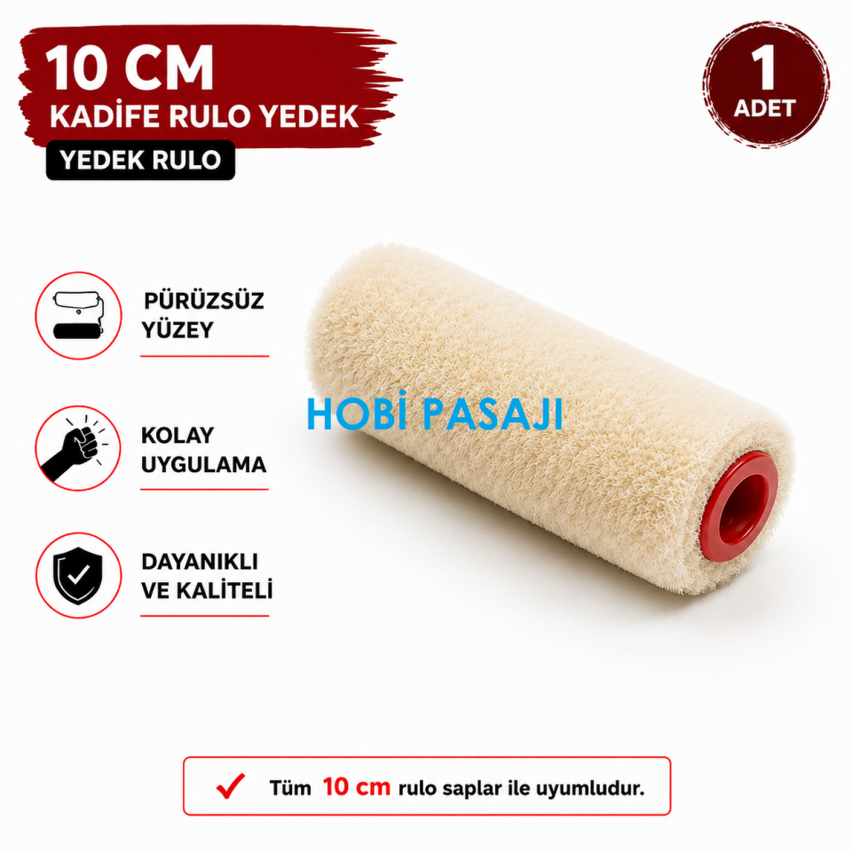 Kadife Rulo Yedek 10cm