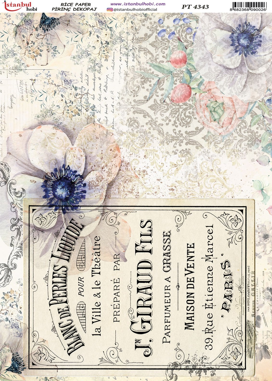 Pirinç Dekopaj Kağıdı 30x42cm PT-4343