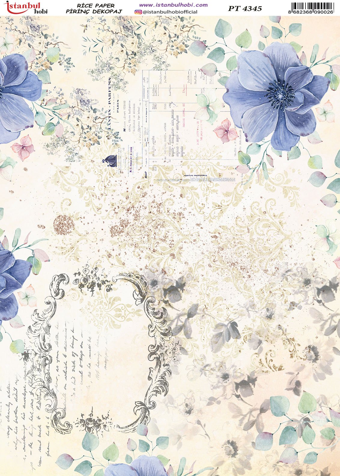Pirinç Dekopaj Kağıdı 30x42cm PT-4345