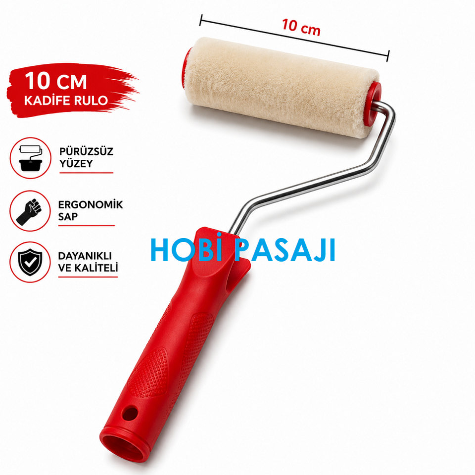 Kadife Rulo Fırça 10cm