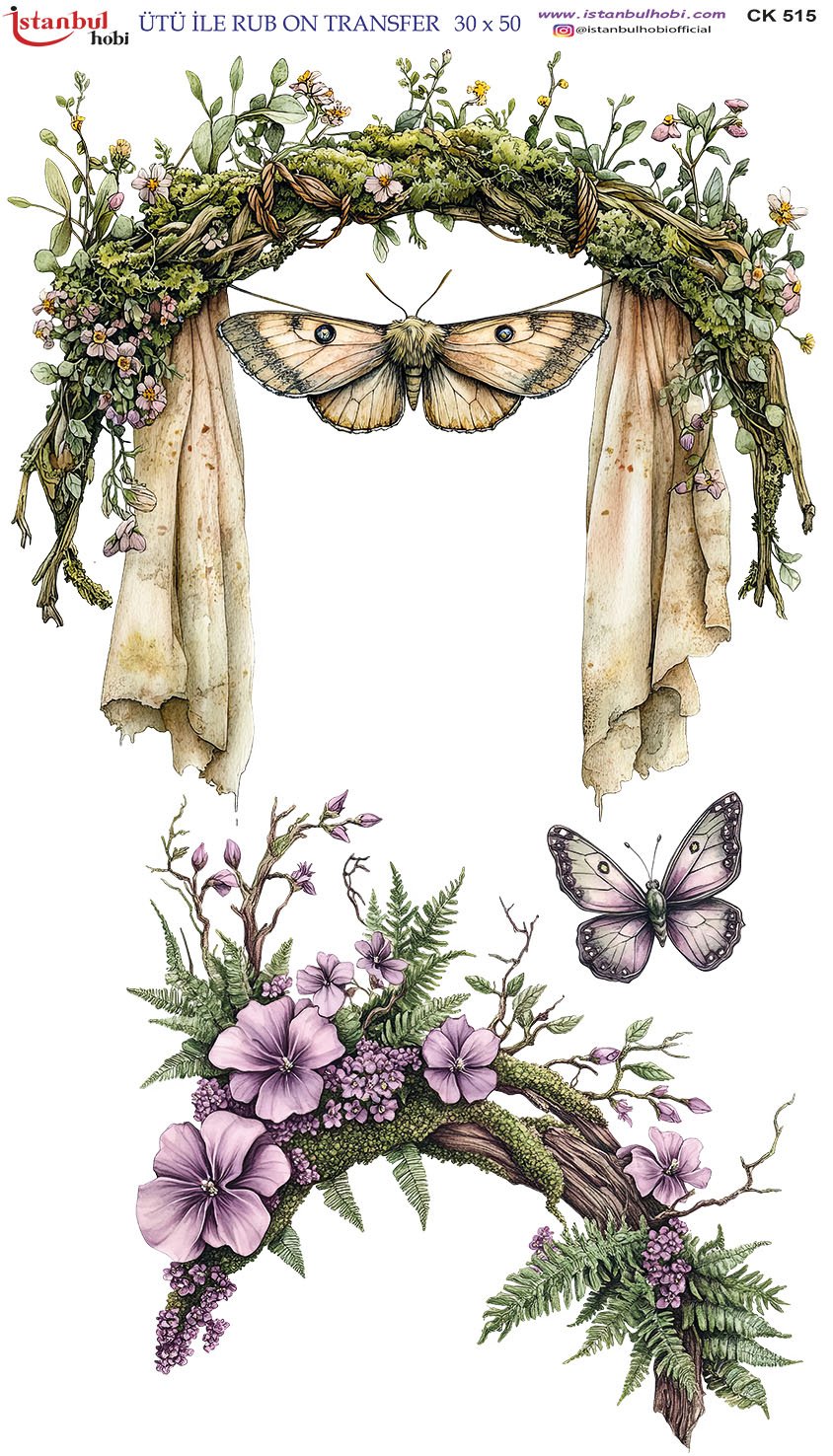 Ütü İle Rub On Transfer 30x50cm CK515