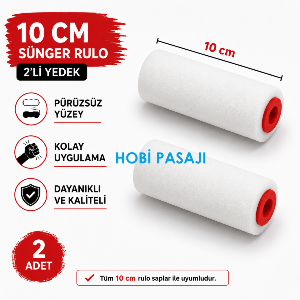 Sünger Rulo Yedek 10cm 2'li Set