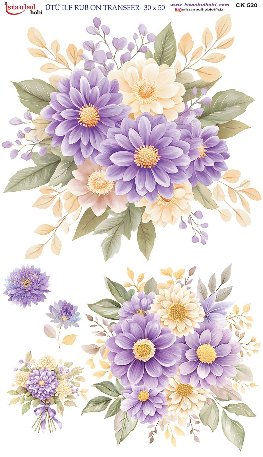 Ütü İle Rub On Transfer 30x50cm CK520