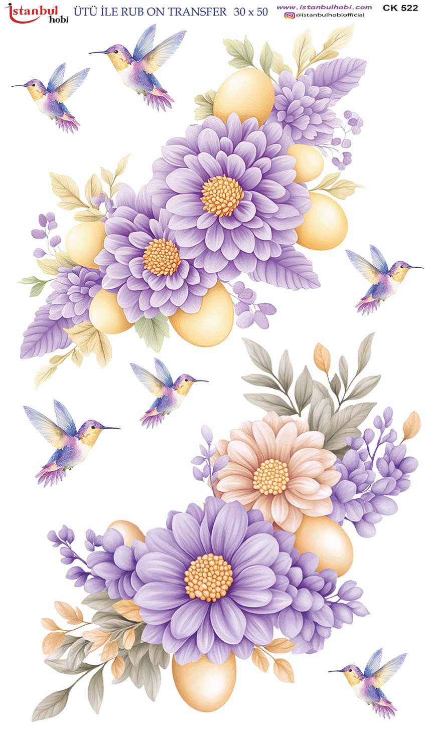 Ütü İle Rub On Transfer 30x50cm CK522