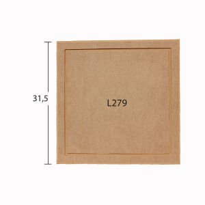 Ahşap Kare Supla 31,5x31,5cm L279