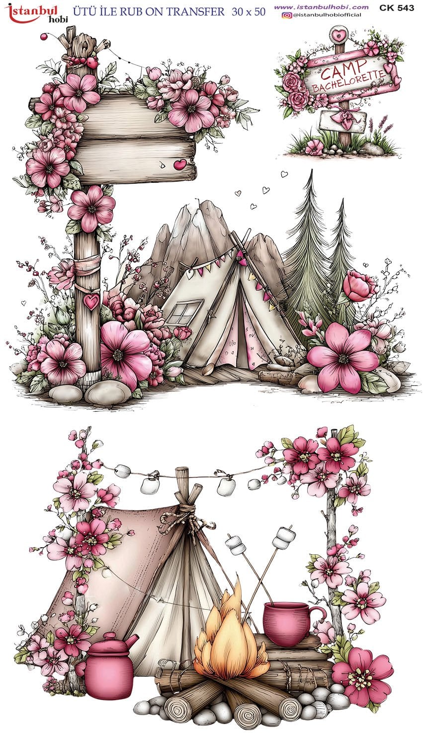 Ütü İle Rub On Transfer 30x50cm CK543