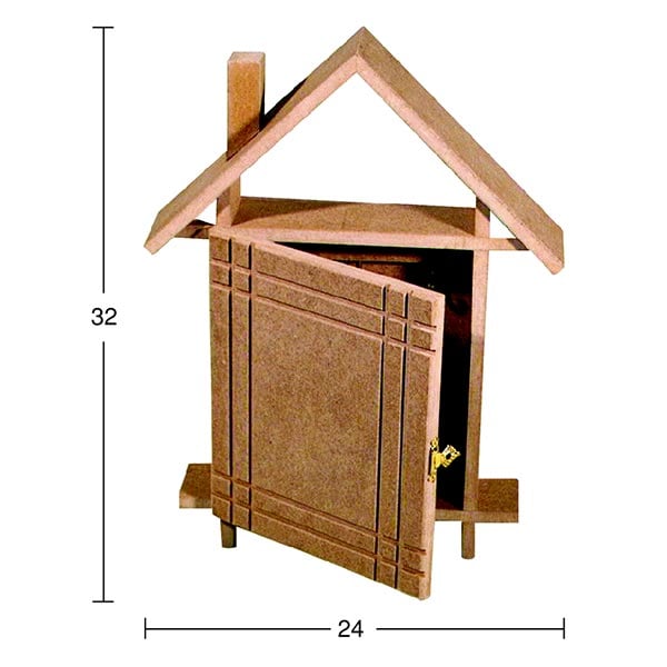 Ahşap Çatılı Anahtarlık 32x24cm A022