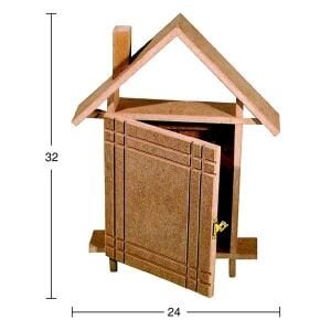 Ahşap Çatılı Anahtarlık 32x24cm A022
