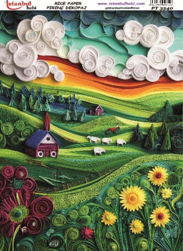 Pirinç Dekopaj Kağıdı 30x42cm PT-3540