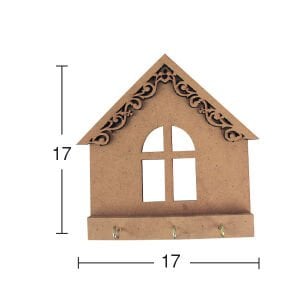 Ahşap Cumbalı Anahtarlık 17x17cm A032