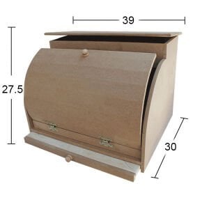 Ahşap Kesme Tahtalı Ekmeklik 39x30cm E339