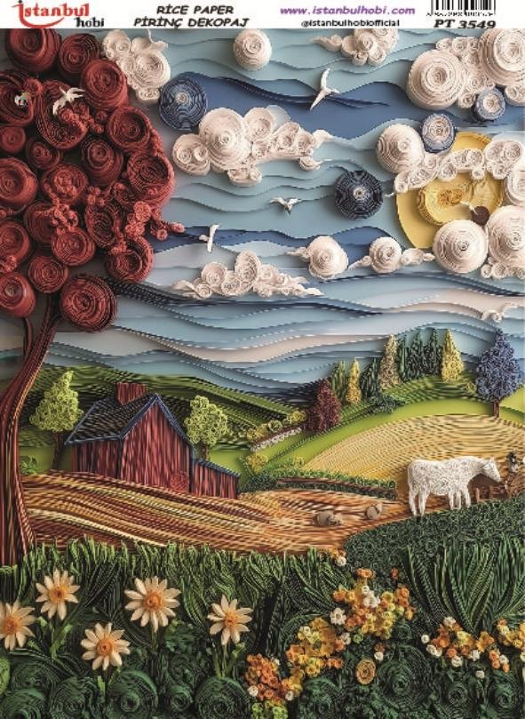 Pirinç Dekopaj Kağıdı 30x42cm PT-3549