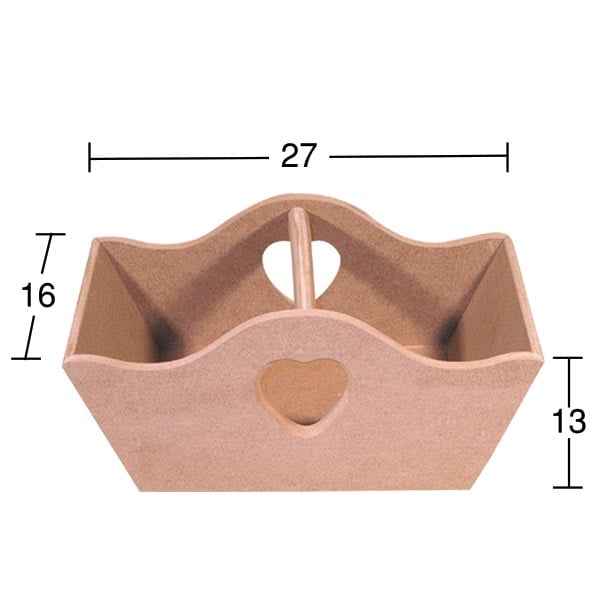 Ahşap Sapı Sallanan Ekmeklik 27x16cm E333