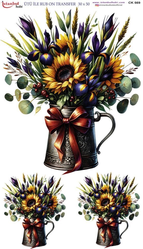 Ütü İle Rub On Transfer 30x50cm CK569