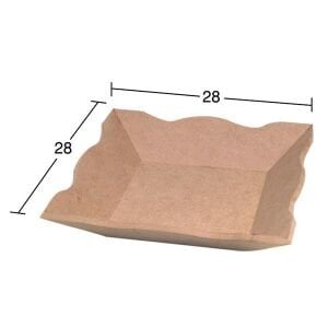 Ahşap Büyük V Ekmeklik 28x28cm E328