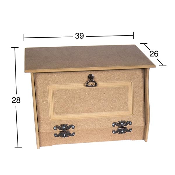 Ahşap Önü Açılan Ekmeklik 39x26cm E323